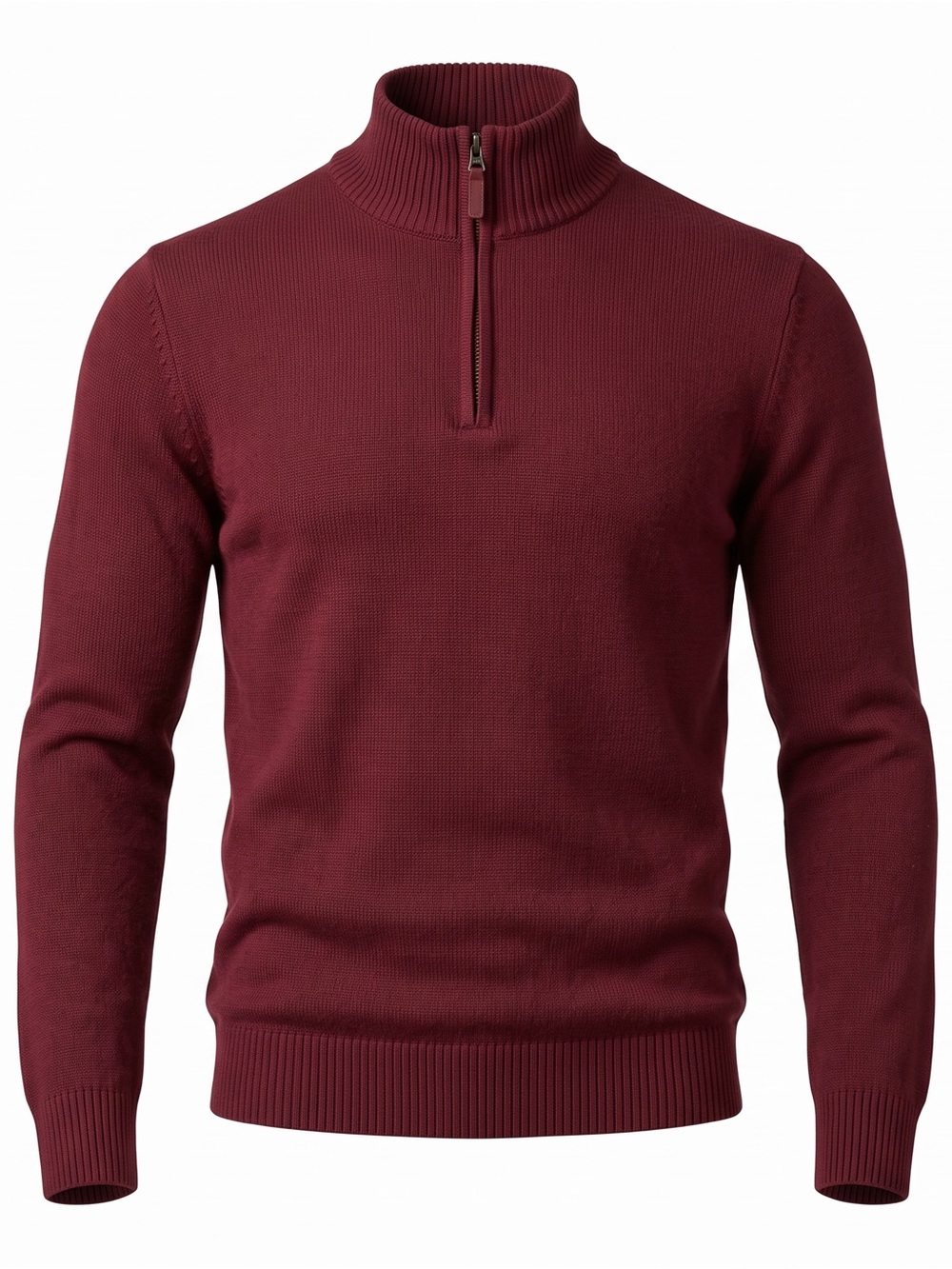Eddie Bauer Men's Half-Zip Knit Sweater - Burgundy